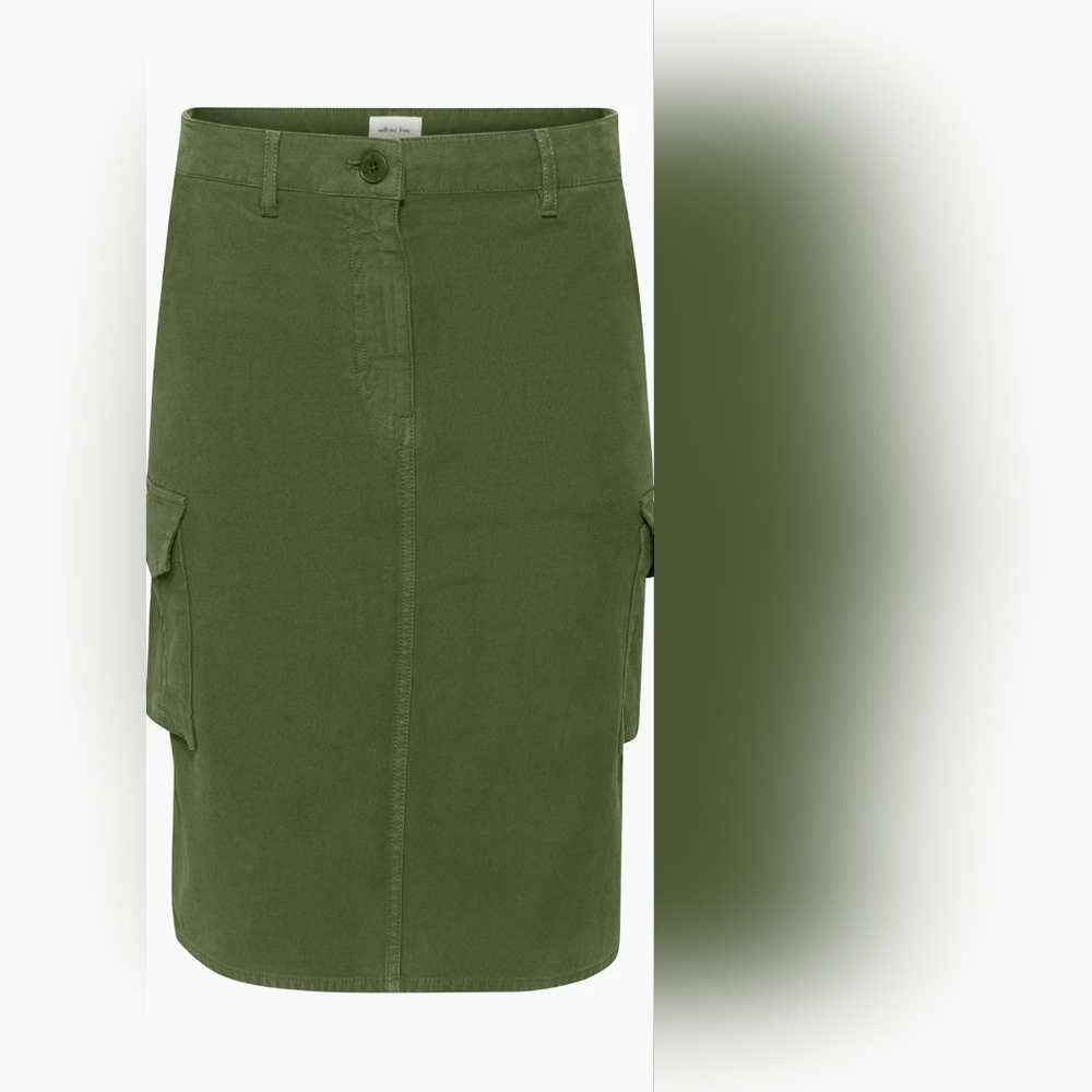 🫒 Aritzia Wilfred Free Cotton Lyocell Havasu Cargo Skirt, 8 - Picture 16 of 17